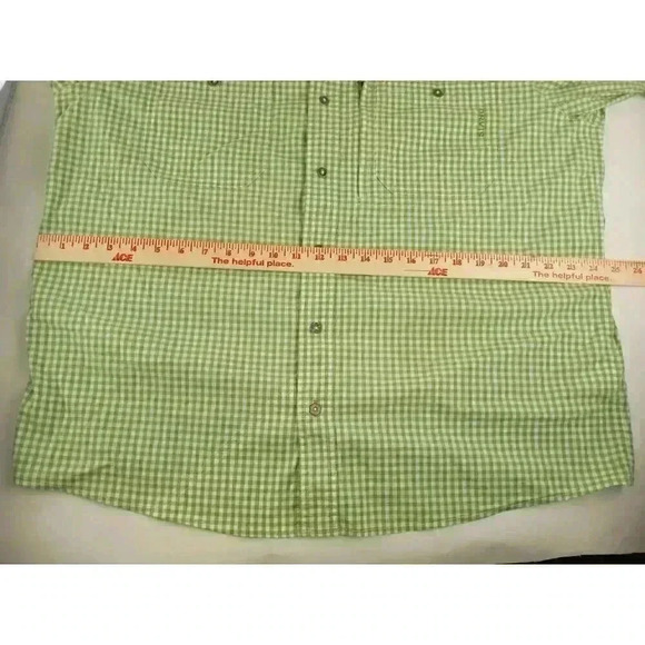 Orvis Mens Shirt Green Long Sleeve Collared Button Plaid Embroidered Logo XL - Picture 13 of 13